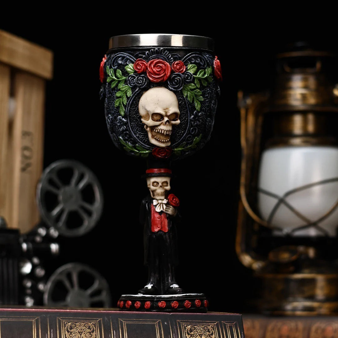 Red Rose Skeleton Goblet